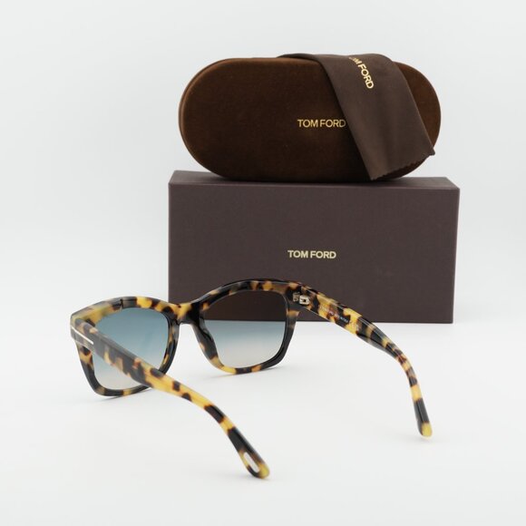Tom Ford Lauren-02 FT0614 55B Square Sunglasses - Havana/Smoke